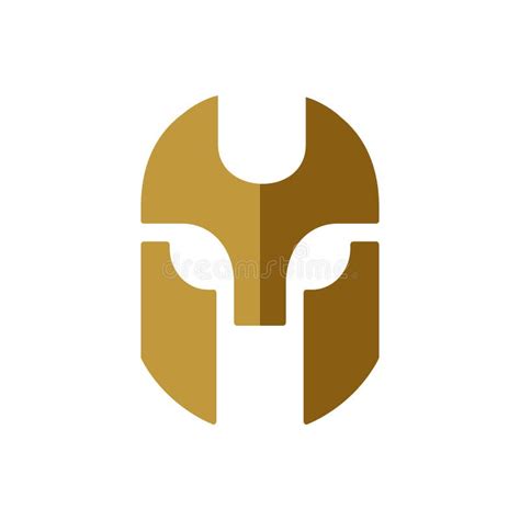 Spartan Warrior Logo Template Gladiator Mask Icon Knight Helmet