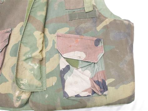 Vtg Woodland Flak Jacket Body Armor Vest M81 Camo Fragmentation Pasgt X