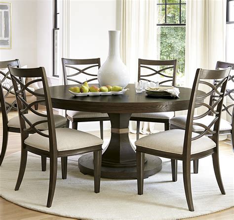 California Rustic Oak Expandable Round Dining Table 64 Zin Home