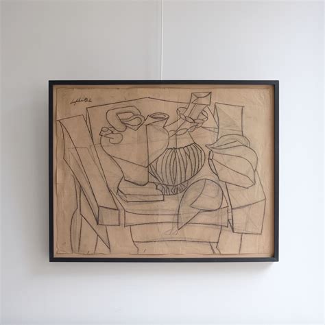 Abstract Still Life Drawing Puckhaber Decorative Antiques