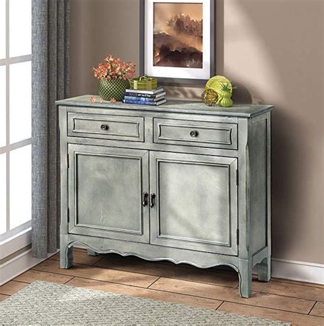 Wood Accent Cabinet With Drawers And Doors Vintage Accent Storage Chest