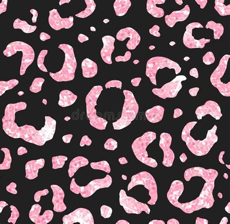 Seamless Pink Leopard Skin Pattern Glamorous Leopard Skin Print Stock