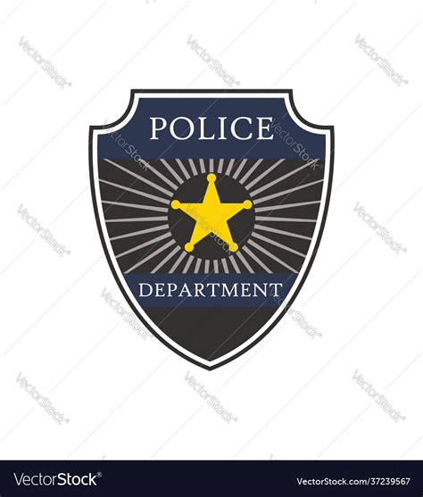 Police Badge Shield Cop Department Badge Vector Image
