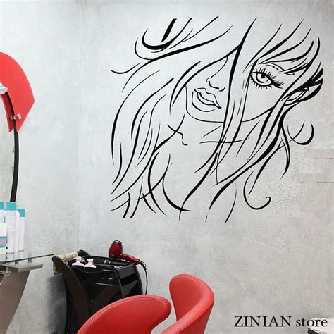 Sexy Girl Wall Decals Beautiful Woman Beauty Salon Vinyl Wall Sticker Removable Art Mural Home