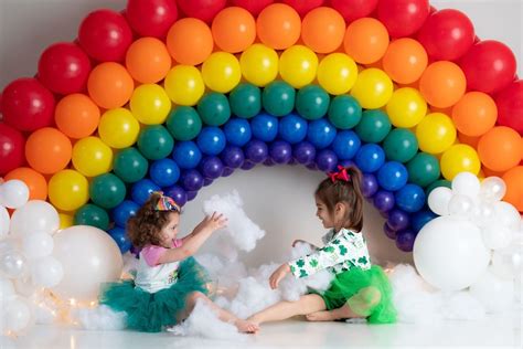 how to make a rainbow balloon arch