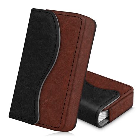 See more ideas about card wallet, wallet, leather wallet. Business Card Holder / Credit Card Wallet, Fintie Premium PU Leather Card Case Organizer W ...