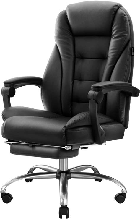 Hbada Ergonomic Executive Office Chair With Footrest Pu Leather Swivel
