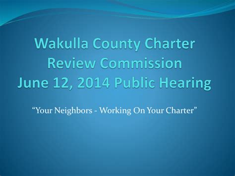 Charter Review Commission Overviewpresentation