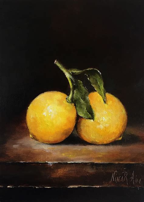 Lemons Original Oil Painting By Nina Raide Still Life Canvas Etsy