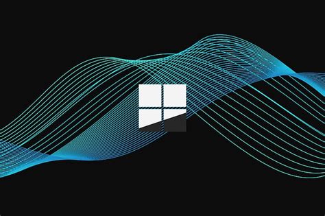 Logotipo Logotipo Do Windows Microsoft Linhas Formas De Onda Fundo