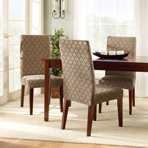 Complete your sophisticated decor with this set of 4 contemporary elegant dining chairs home room. Dining Room Chair Slipcovers for On Budget Re-decoration