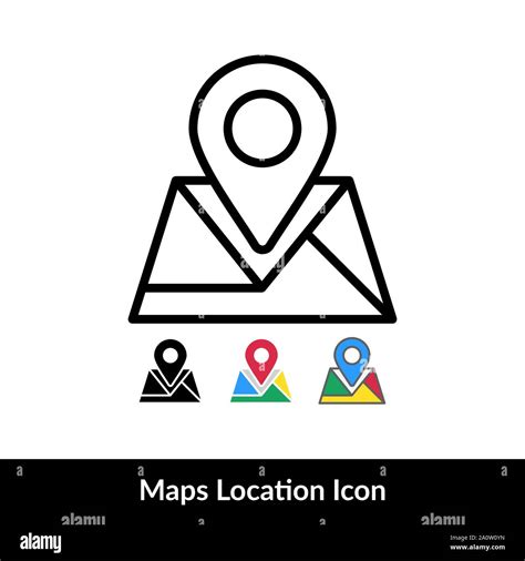 Icono De Ubicación Icono De Mapas Gps Vector Con 4 Estilos Diferentes