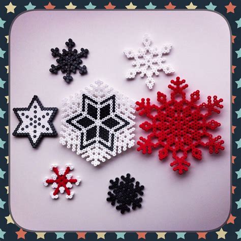 Snowflakes Hama Perler Beads By Beatriz Sales Almazán Perler Beads