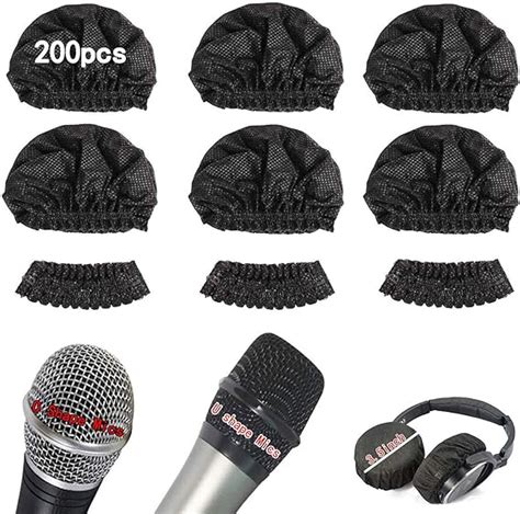 200 Pcs Microphone Cover Disposablenon Woven Fabric Mic Coverfor