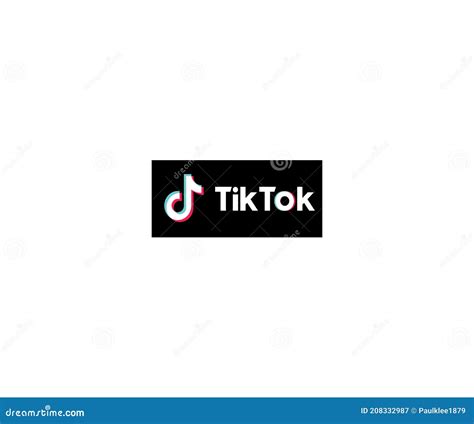 Tiktok Logo Editorial Illustrative On White Background Editorial