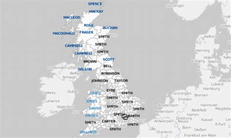 the interactive map that reveals britain s most popular surnames