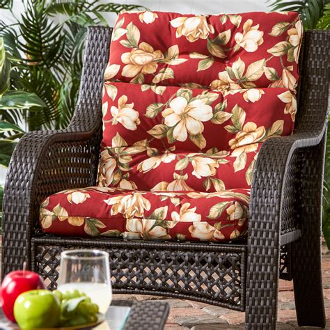 Outdoor patio furniture cushions are wise investments for owners of patio and. Greendale Home Fashions Outdoor High Back Chair Cushion ...