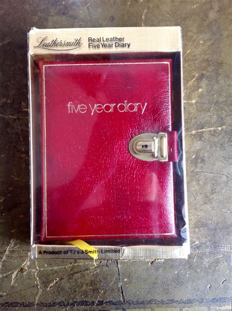 Red Boxed Leathersmith Five Year Diary
