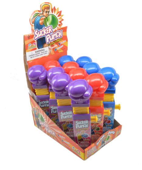 Kidsmania Sucker Punch Candy Lollipop 12 Box Candy Favorites