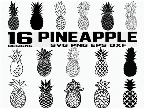 Pineapple Svg Pineapple Clipart Pineapple Fruit Svg Etsy