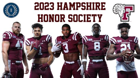 Five Football Rams Named To Nff Hampshire Honor Society