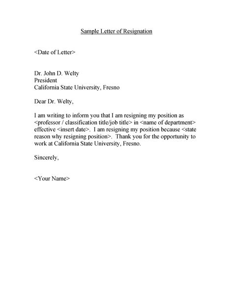 Letter Of Resignation For Teaching Database Letter Template Collection