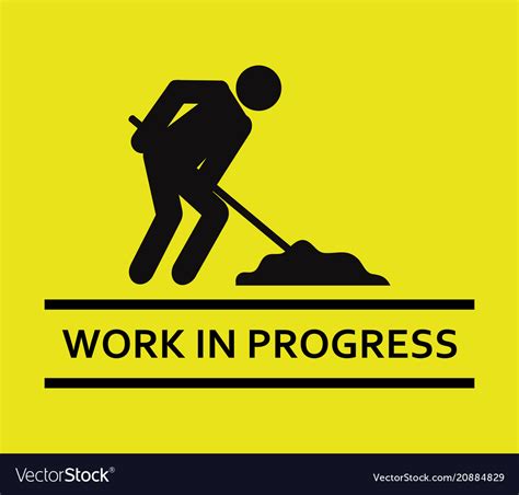 Work Signal Icon In Progress Royalty Free Vector Image