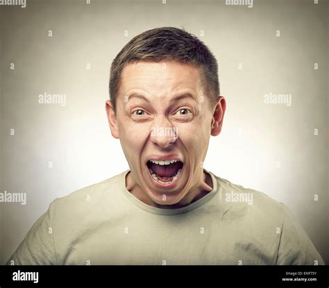 Young Angry Man Stock Photo Alamy