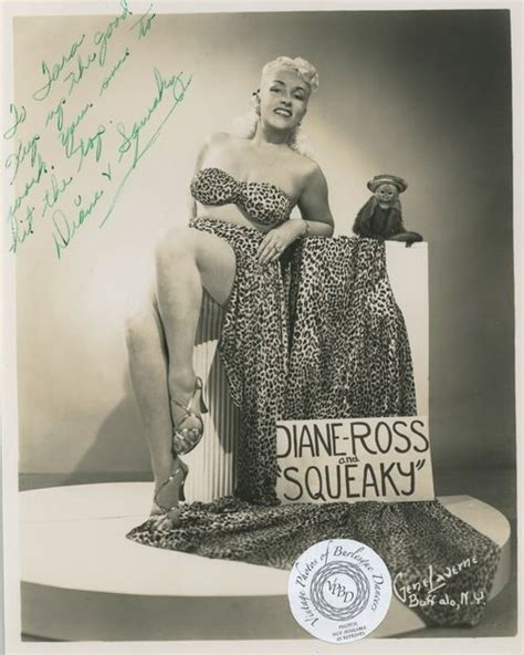 Diane Ross And Squeaky Vintage 8x10 Photo Diane Started As A Burlesque
