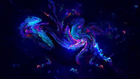 Abstract Neon Painting Wallpaper Id4421