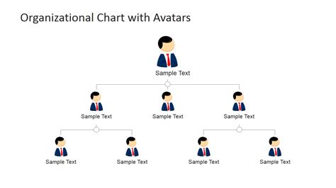 Organizational Chart Template With Avatars For PowerPoint SlideModel