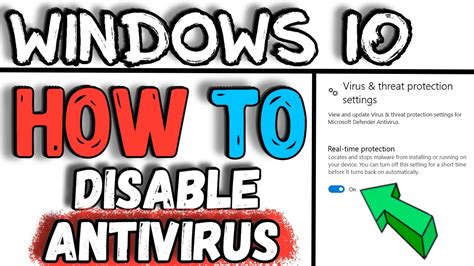 How To Disable Antivirus On Windows 10 Turn Off Antivirus On Windows