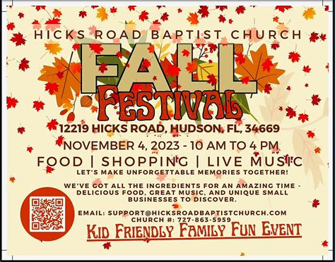 Nov 4 Hicks Road Baptist Church Fall Festival New Port Richey Fl Patch