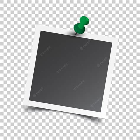 Premium Vector Photo Frame With Pin On Isolated Background For Your