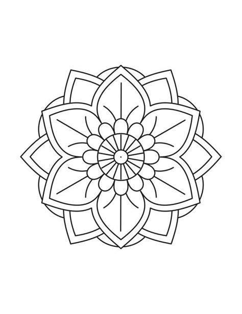 Easy Flower Mandala Coloring Pages Free Printables Mandala Coloring