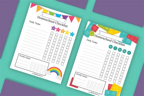 Homeschool Daily Checklist Free Printable 10 Designs