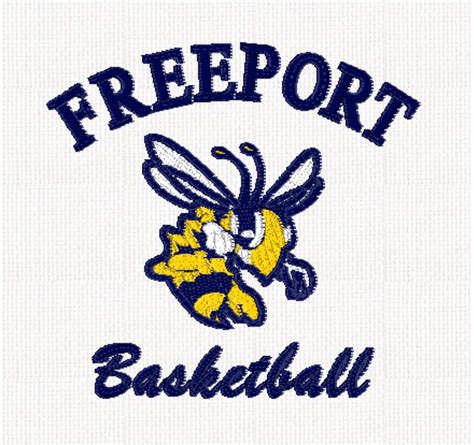 Freeport Basketball Embroidered Bee Emblem Various Garments Gross