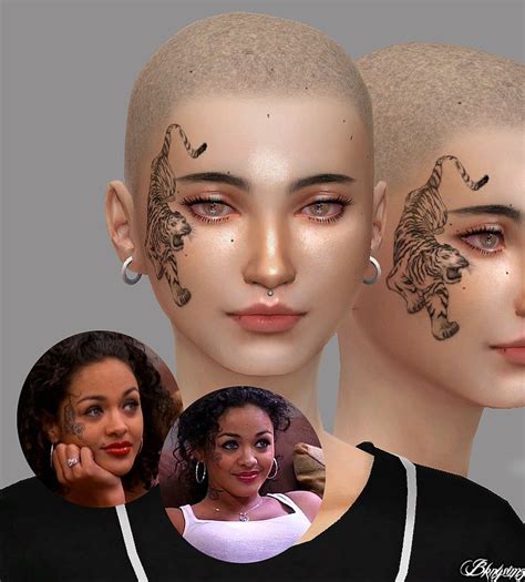 Tattoo Head By S Club In 2020 Sims 4 Tattoos Tattoos