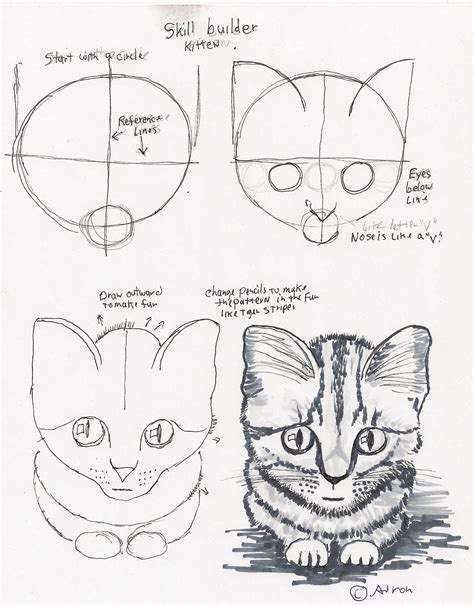 Adrons Art Lesson Plans How To Draw A Simple Kitten