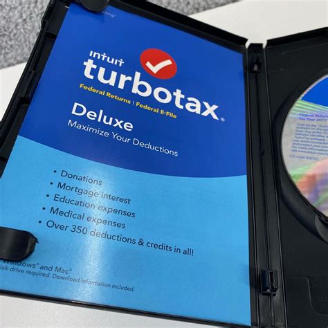 Turbotax Deluxe Federal State Efile For Windows Mac Ebay