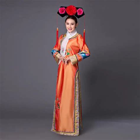 Women Chinese Ancient Costume Flim Performance Clothing Qing Dynasty Royal Princess Dress Gown