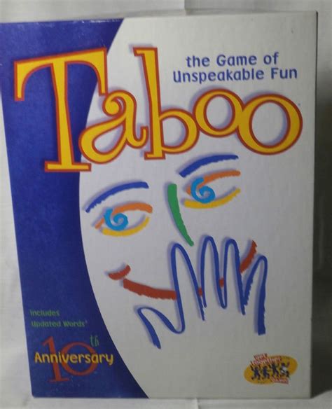 Taboo Game Of Unspeakable Fun Hasbro Th Anniversary Boys Girls Taboo Game Taboo Fun