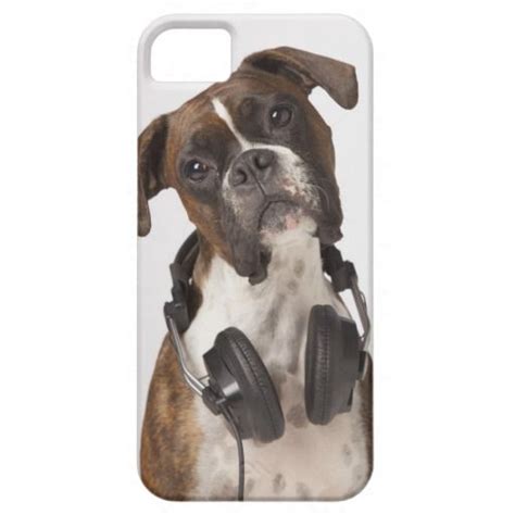 Boxer Dog With Headphones Case Mate Iphone Case Zazzle