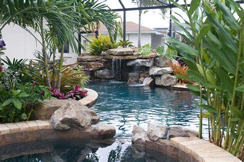 Natural Lagoon Pool With Grotto And Waterfall By Lucas Lagoons Inc