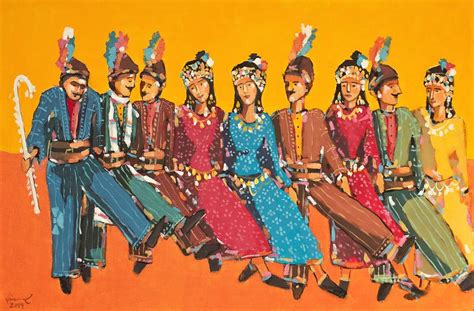 Assyrian Dance In Colors Painting By Paul Batou Fine Art America