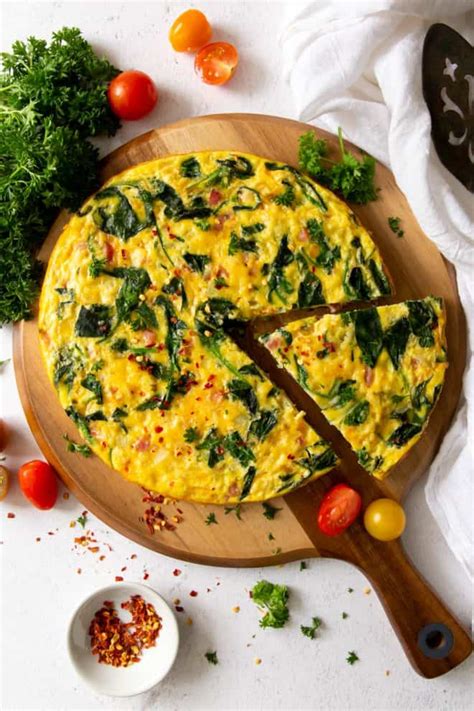 Ham And Spinach Frittata Spoonful Of Flavor