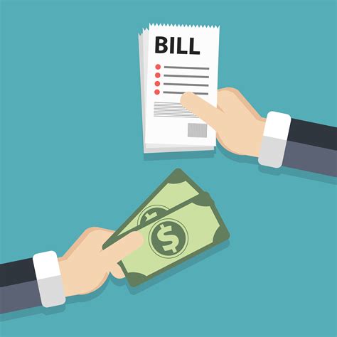 One hand giving receipt bill and another hand giving cash money