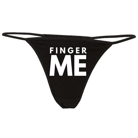 Finger Me Thong Naughty Panties Funny Panties Bdsm T Etsy