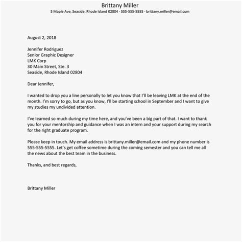 Goodbye Letter Examples When Leaving A Job Within Sorry You Re Leaving