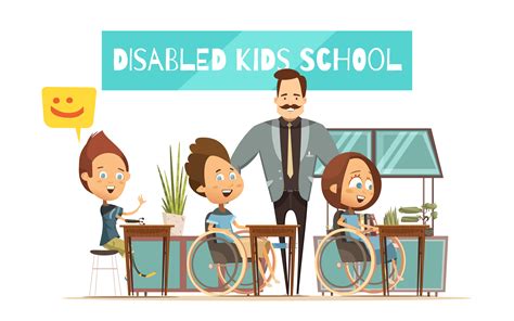 Learning Of Disabled Kids Illustration 482772 Vector Art At Vecteezy